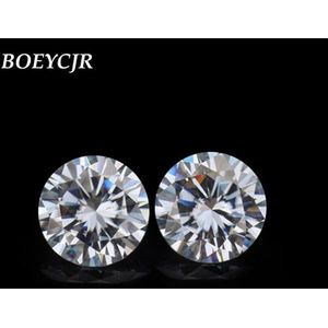 BOEYCJR 1ct F Color Round Brilliant Cut 6.5mm Moissanite Loose Stone VVS1 Excellent Cut 3E Grade Jewelry Making Stone Engagement