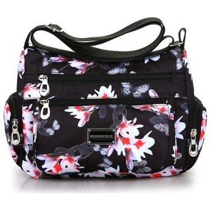 Mode Schoudertas Voor Vrouwen Waterdichte Nylon Lichtgewicht Bloemen Messenger Bag Leuke Verse Leisure Of Reistas Kleuren Hobos