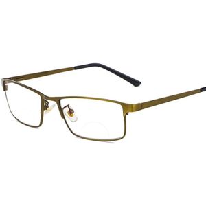 Bifocale Meekleurende Leesbril Voor Mannen Presbyopie Vergrootglas Anti Blue Ray Lezers Bifocus Bril
