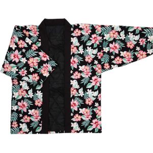 Japanse Stijl Vrouwen Print Kimono Jas Winter Dikke Katoen Gewatteerde Jas Vintage Dames Warm Houden Kimono Tops Losse Overjas