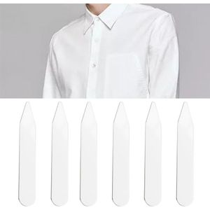 100Pcs Hals Kraag Blijft Praktische Duurzaam Pvc Wit Voor Dress Shirt Tabs Botten Baleinen Glad Brace Vaderdag