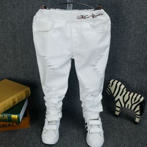 baby boy jeans kinderen denim streetwear Jongens 'Jeans Editie Wit Gebroken Grotten Cowboy Broek jeans kids