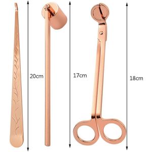 3 Stks/set Kaarsendover Trimmer Haak Rvs Luxe Kaars Schaar Wieken Houder Dipper Home Deco Rose Goud Zilver Zwart