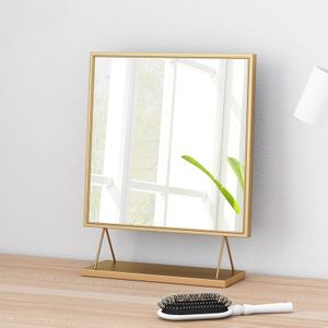 Cosmetische Spiegel Desktop Grote Ronde Make-Up Spiegel Nordic Kaptafel Spiegels Home Slaapkamer Eenvoudige Stijl Slaapzaal Specchio