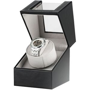 AU/EU/US/UK Mini Motor Shaker Horloge Winder Houten Horloge Zwart Rotatory Horloges Houder Display Box case Luxe