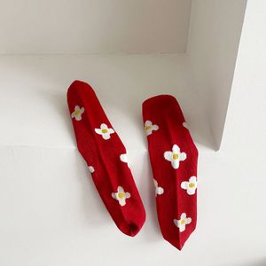 1505a Children&#39;s Socks In Long Tube Spring and Autumn Combed Cotton Flowers Girls Tide Socks Korean Princess High Tube Socks