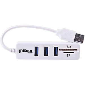 Mini Usb Hub 2.0 Multi Usb 2.0 Hub Usb Splitter 3 Port Hub Met Tf Sd Kaartlezer 6 Poort 2.0 Hab Adapter Voor Pc Accessoires