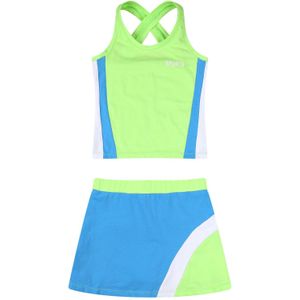 Kids Workout Sport Pak Dragen Mouwloze Meisjes Tennis Shirt Skort Sets Meisjes Badminton Kleding Kinderen Kinderen Sportkleding Kleding