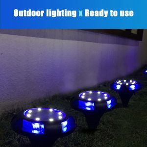 Led Solar Power Begraven Licht Onder Grond Lamp Path Way Tuin Decking Wit Warm Wit Licht Gazon Lamp Outdoor verlichting