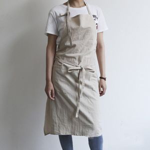 Puur Katoen Schort Japanse Casual Craft Koken Huis Winkel Schilders Werkkleding