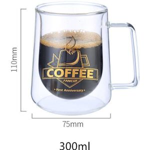 Klassieke Dubbele Glas Mok Koffie Melk Thee Tafel Cup Cafe Drinkware Leuke Cadeaus