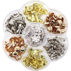 1 Doos Metalen Diy Ronde Crystal Mini Brads Scrapbooking Papier Bevestigingsmiddelen