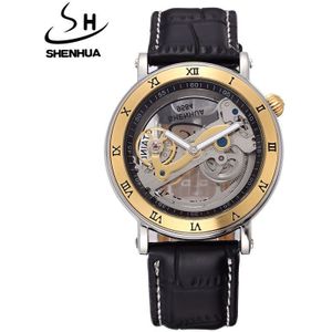 Mode Creatieve Enkele Brug Horloges Mannen Transparante Horloges Shenhua Automatische Mechanische Tourbillon Horloges Relogio Masculino
