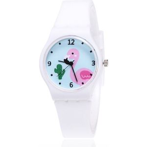 Silicone Candy Jelly Kleur Student Horloge Meisjes Klok Flamingo Horloges Kinderen Horloge Cartoon Kinderen Quartz Horloge