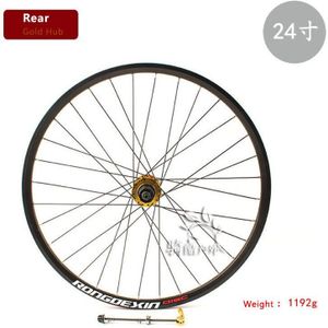 Mtb Wielset 24 Inch 32 Gaten Schijfrem Enkele Voorwiel Afzonderlijk Achterwielen Doulble Layer Aluminium 1.5 - 2.0 Band