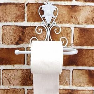 Ijzer Toiletpapier Rolhouder Badkamer Wall Mount Rack toiletrolhouder 1PCS Vintage Zwart Wit Brons Papier Houder #05