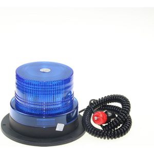 12 V/24 V LED Blauw kleur Auto Voertuig Politie Waarschuwingslampje Zwaailicht LED Strobe Noodverlichting Lamp met Magnetische Gemonteerd