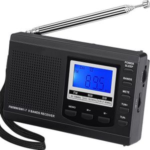 Zeer Gevoelige Fm/Am/Sw Radio Draagbare Timing Schakelaar Wekker Fm Dsp Draadloze Ontvanger Ingebouwde in Speaker Voor Ouderen