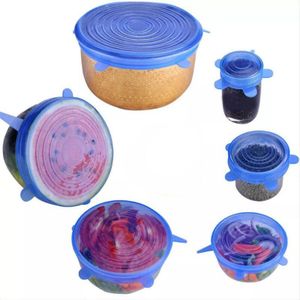 Keuken Gadgets Accessoires 6 Stks/set Silicone Voedsel Deksel Stretch Universele Bowl Pot Pan Fruit Groente Behoud Keuken Gereedschap