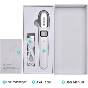 Ems Eye Massager Verwarming Trillingen Instrument Anti Rimpel Dark Circle Verwijderen Usb Oplaadbare Diepe Voeding Absorptie