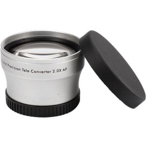 Newyi 40.5 Mm 2.0X Tele Telelens Voor Camcorder 40.5 Mm 2X Zilver