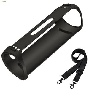 Silicagel Schokbestendig Bag Carrying Travel Case Zwart Compatibel Met SRS-XB43 Draadloze Speaker Beschermhoes