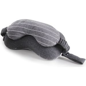 Reizen Nekkussen En Oogmasker Set Kantoor Lunchpauze Katoen U-Vormige Hals Kussen Shading Goggles Unisex Reizen accessoires