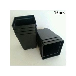 15 Stks/set Pp Ademend Vierkante Diepe Plastic Kwekerij Dikker Potten Zwart 10Cm Kwekerij Bloempot Tuin