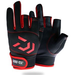 Daiwa Waterdichte 3 Cut Vinger Vissen Handschoenen Outdoor Sport Fietsen Motorhandschoenen Voor Mannen One Size 4 Kleuren