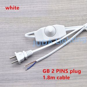 Dimmer met GB EU plug cable cord set zwart wit Elektrische kabel draden voor plafondlamp tafellamp bureaulamp diy