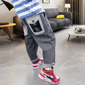 6 8 10 12 14 Jaar Jongens Jeans Patchwork Jeans Voor Jongen Grote Pocket Kinderen Jeans Lente Herfst Casual Baby boy Kleding Jongen Jeans