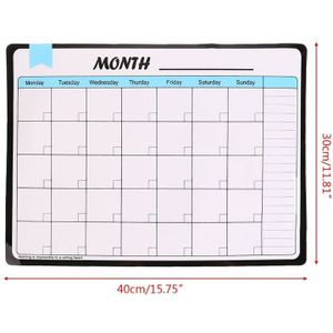 Maandelijkse Planner Zachte Magnetische Whiteboard Magneten Tekening Bericht Memo Pad 1XCB