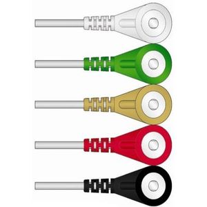 Een stuk ecg-kabel en stroomdraden 3leads 5 leads snap clip voor MINDRAY edan biolight patiëntenmonitor
