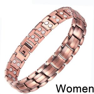 Mode Vrouwen Mannen Koperen Armband Magneet Power Volwassen Multifunctionele Energie Gezondheid Polsband