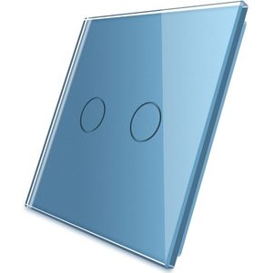 Livolo Eu Standaard, Luxe Witte Parel Kristal Glas, Enkel Glas Panel (Alleen), voor 2 Gang Wall Touch Schakelaar Diy