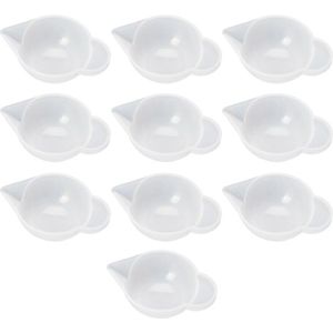 10Pcs Silicone Mold Cup Dispenser Diy Epoxyhars Voor Sieraden Maken Tool Kleur Modulatie Diy Mold Accessoire