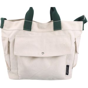 Mode Grote Portemonnee Canvas Tas Patchwork Handtas Vrouwen Mannen Jogging Schoudertassen