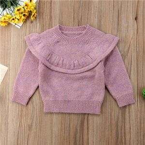 Aa Pasgeboren Baby Meisje Trui Kinderen Kind Baby Meisjes Ruche T-shirts Winter Jumper Trui Tops Kinderen Meisjes Lange Mouwen Kleding