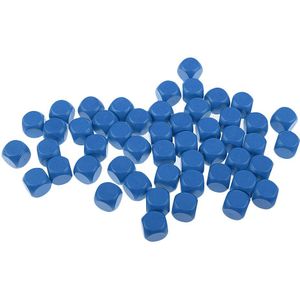 Pak Van 100 Hout 16 Mm Dobbelstenen Blauw Dobbelstenen Leeg Houten Dobbelstenen Zelf Patronen