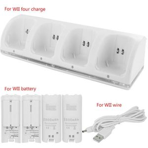 4Port Smart Charger Opladen Dock Oplaadbare Batterijen Voor Wii Game Console