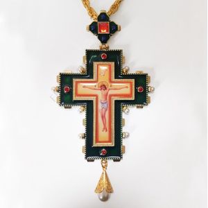 paus francis borstvinnen cross orthodoxe kruis ketting religieuze jezus icoon metalen is ingelegd met een kruisbeeld
