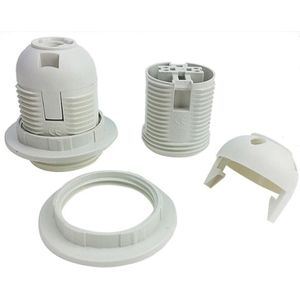 250V Wit Zwart 4A E27 Gloeilamp Base Plastic Volledige Schroef Lamphouder Hanger Socket Lampenkap Ring Voor E27 gloeilamp