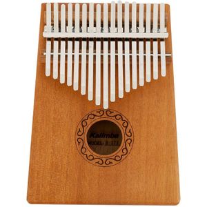 KL9-45 17 Toetsen Kalimba Duim Piano Hoge Hout Mahonie Body Muziekinstrument Met Leren Boek Tune Hamer