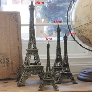 Vintage Brons Tone Parijs Eiffeltoren Beeldje Standbeeld Vintage Legering Model Decor Woninginrichting Huishouden Desktop Decro 8-62 cm