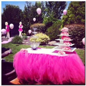 Kerst Tule Tutu Tafel Rok Servies Wedding Party Baby Shower Verjaardag Decor