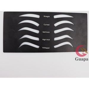Herbruikbare Wenkbrauw Praktijk Stencil Brow Lippen Sjabloon Voor Microblading Praktijk Wenkbrauw Tekening Lip Coloring Training Levert