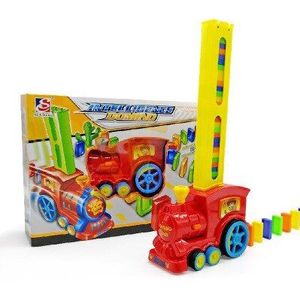 Puzzel Automatische Leggen Domino Baksteen Trein Auto Set Sound Light Kids Kleurrijke Domino Blokken Spel Speelgoed Set Cadeau Voor Meisje jongens