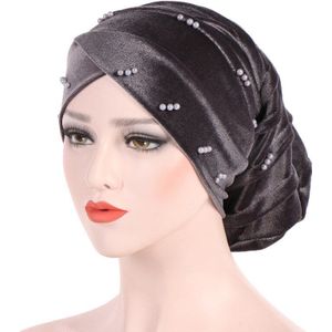 Parel Fluwelen Inner Hijab Caps Moslim Hoofdtooi Vrouwen Tulband Femme Musulman Zachte Effen Kleur Turbante Klaar Te Dragen Hijab Motorkap