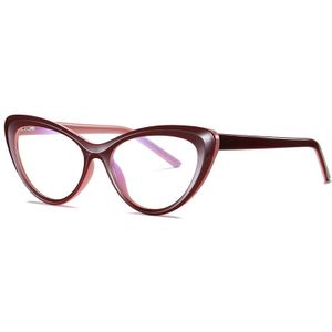 Kiekeboe Clear Cat Eye Vrouwelijke Brillen Tr90 Lady Accessoires Blauw Licht Blokkeren Glazen Voor Vrouwen Zwart Bruin Decoratie