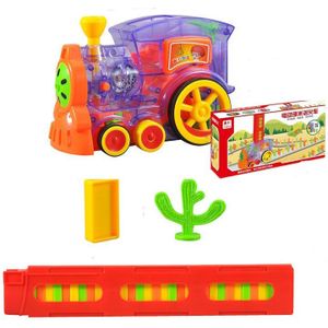 Domino Trein Voor Kinderen Speelgoed Kinderen Elektrische Auto Juguetes Voertuig Educatief Spel Met Domino Blokken